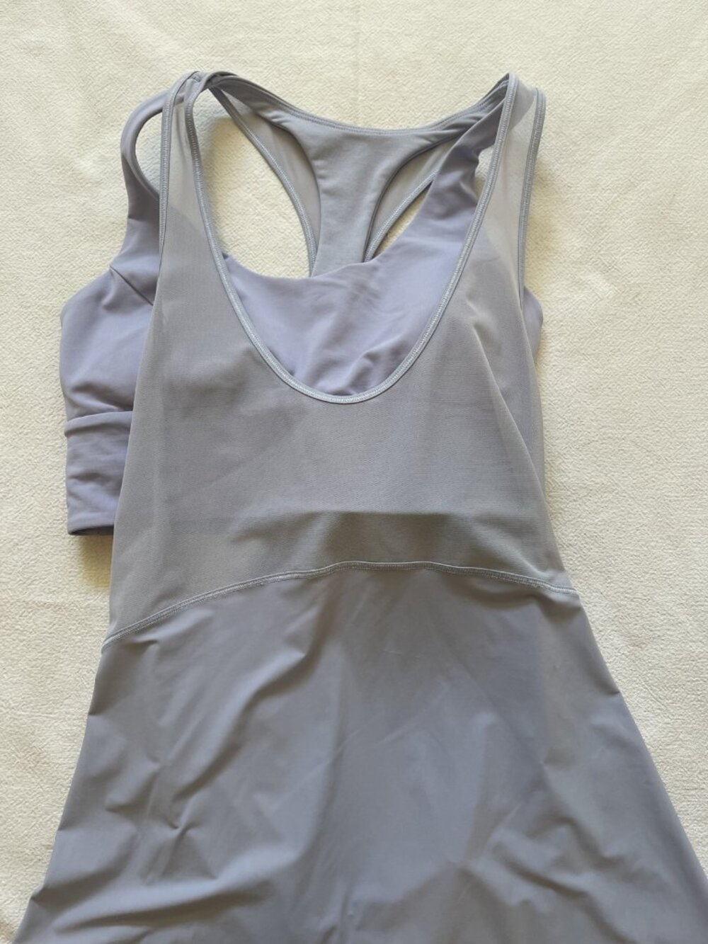 lululemon Tank Built-In Shelf Bra Racerback Grey Lilac Size 8